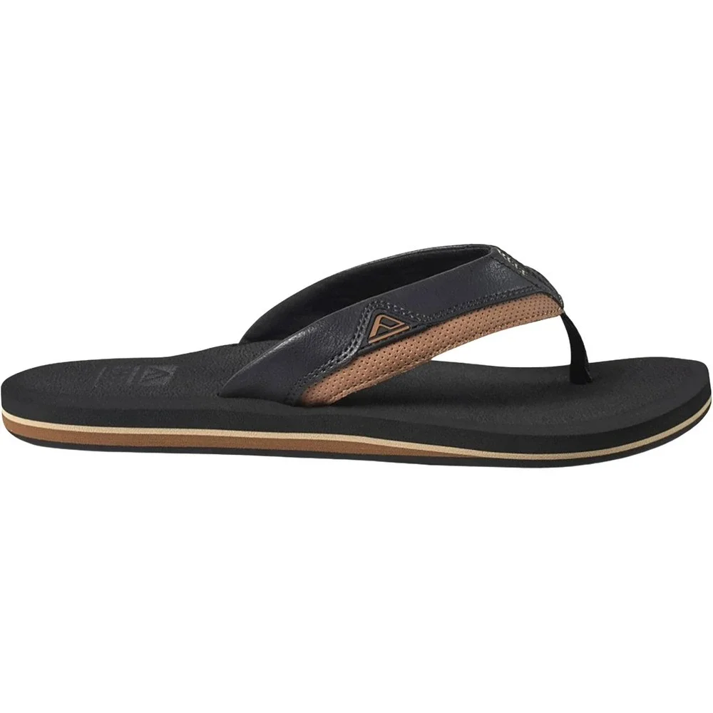 Reef Cushion Dawn Flip-Flops / Sandals - NWT Mens 12 Black‎ / Tan - #48317-A8